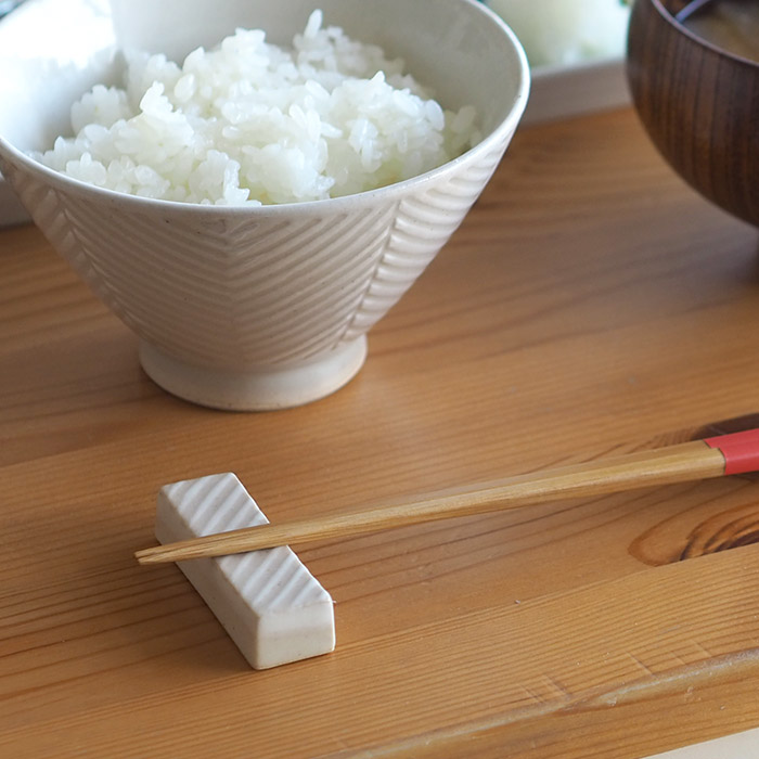 オリメ　Pヘリンボーン　はしおき　ホワイト　/　ORIME