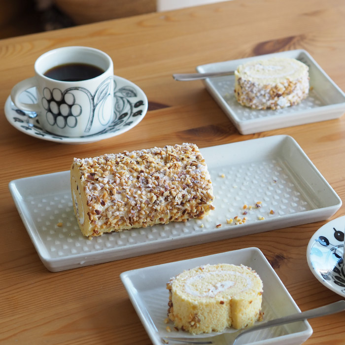 オリメ　P鹿の子　長角皿　ホワイト　/　ORIME