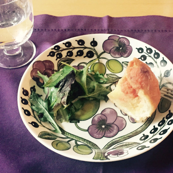 アラビア　パープル　パラティッシ　プレート　21cm　/　ARABIA　Paratiisi　※