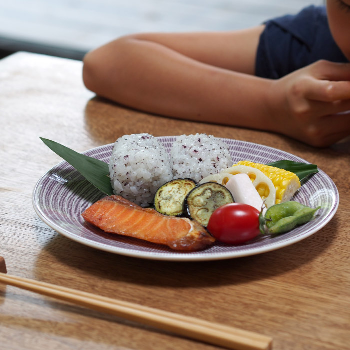 アラビア　24h　アベック　プレート　20cm　パープル　/　ARABIA　24h　Avec