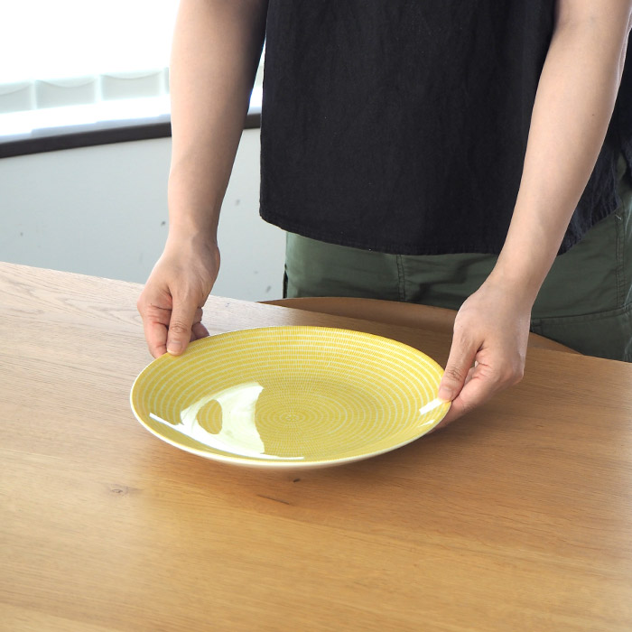 アラビア　24h　アベック　プレート　26cm　イエロー　/　ARABIA　24h　Avec　※