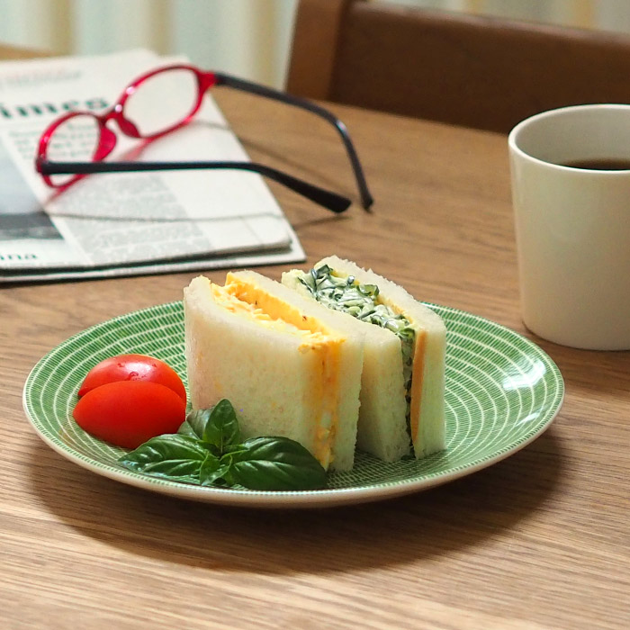 アラビア　24h　アベック　プレート　20cm　グラスグリーン　/　ARABIA　24h　Avec　※