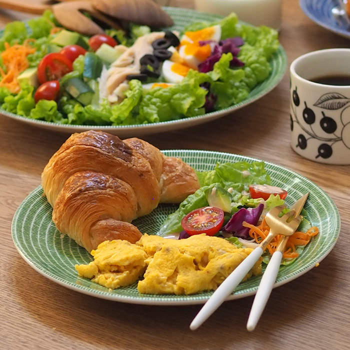 アラビア　24h　アベック　プレート　20cm　グラスグリーン　/　ARABIA　24h　Avec　※