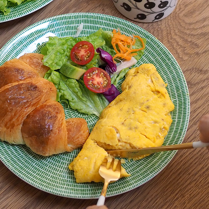 アラビア　24h　アベック　プレート　20cm　グラスグリーン　/　ARABIA　24h　Avec　※