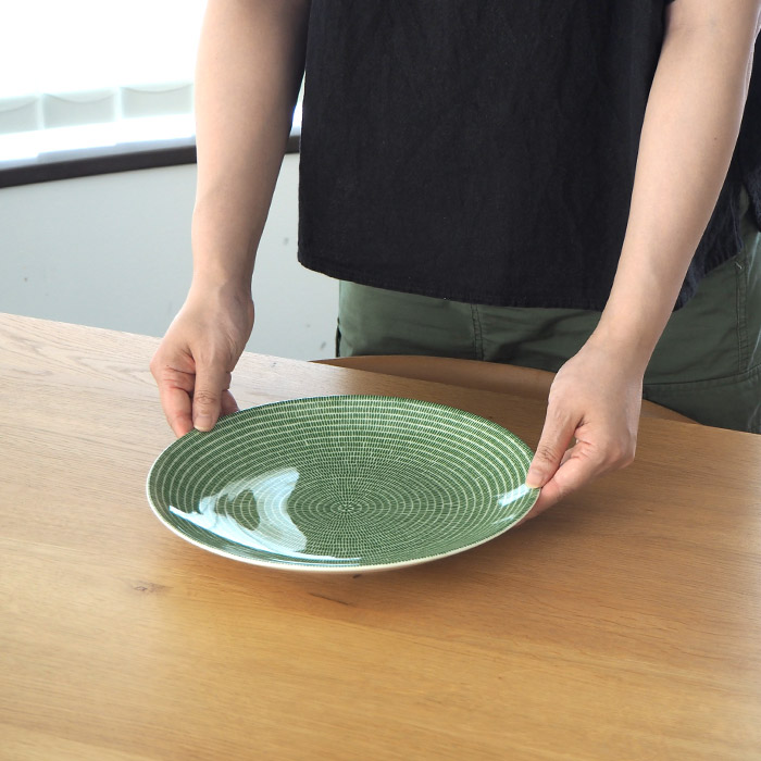 アラビア　24h　アベック　プレート　26cm　グラスグリーン　/　ARABIA　24h　Avec　※