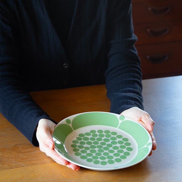 アラビア スンヌンタイ プレート 21cm ライトグリーン / ARABIA Sunnuntai