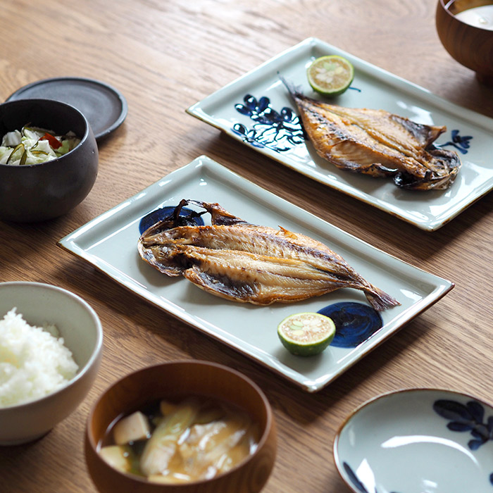 BARBAR　いろは　長角皿　丸文