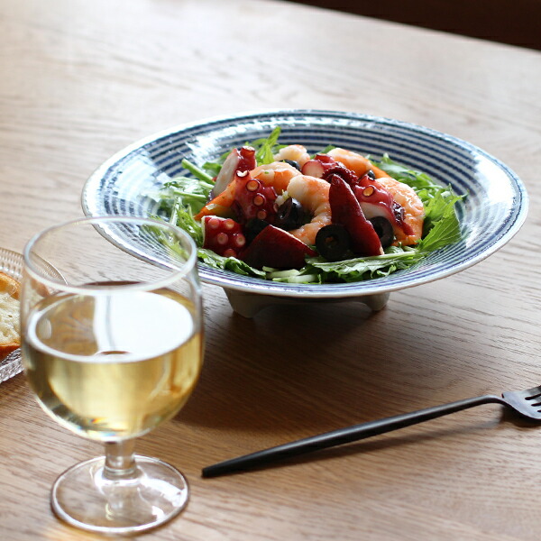 BARBAR　藍駒　三つ足大鉢