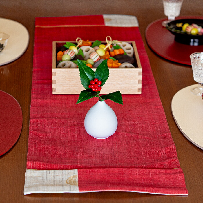 バンイノウエ　日の出ラナー　テーブルランナー 　赤　/　BAN INOUE