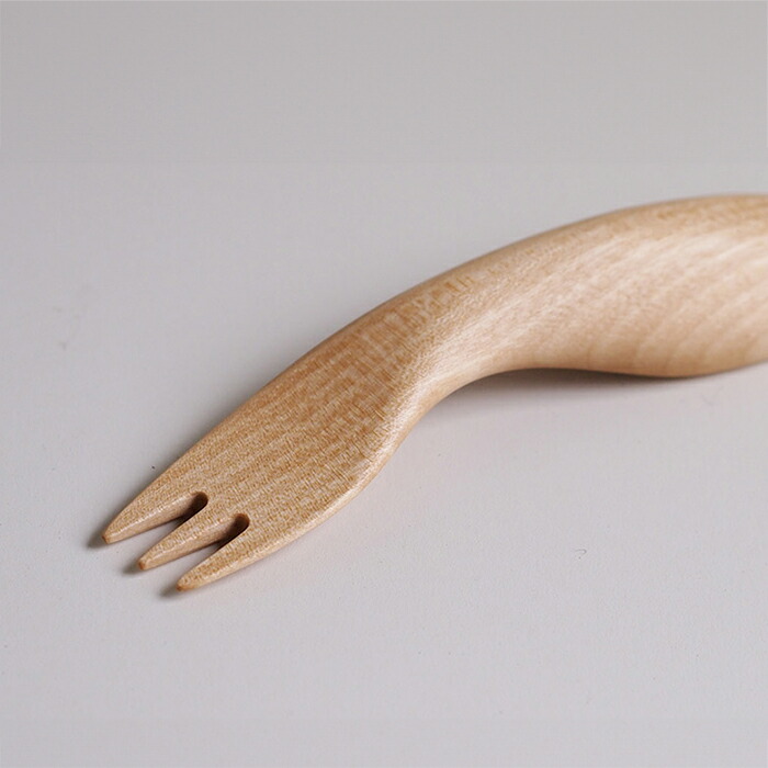 クラフト工房・木奏　木のカトラリー　赤ちゃん握りフォーク　※