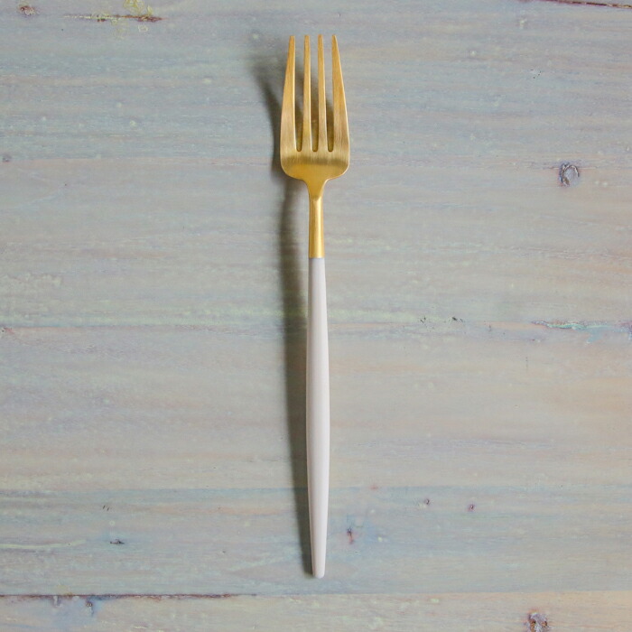 【正規品】クチポール　ゴア・アイボリー　ゴールド　ディナーフォーク　/　Cutipol　GOA-Ivory　□