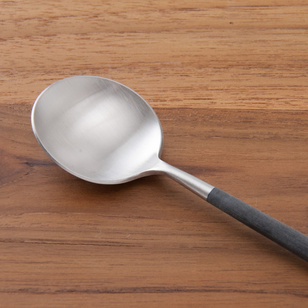 【正規品】クチポール　ゴア・ブラック　シルバー　デザートスプーン　/　Cutipol　GOA-Black　