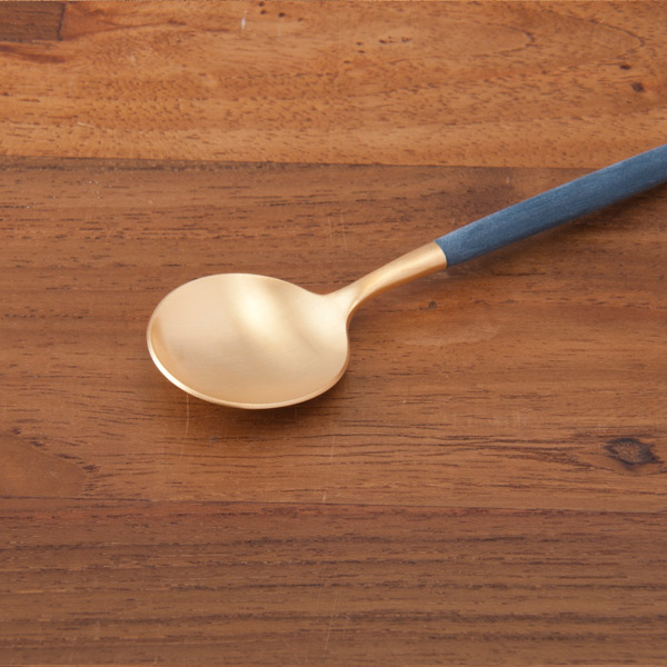 【正規品】クチポール　ゴア・ブルー　ゴールド　ティースプーン　/　Cutipol　GOA-Blue