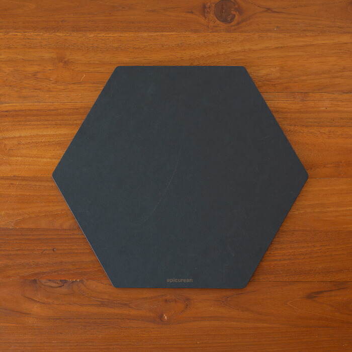 エピキュリアン　六角カッティングボード　M　ブラック　/　epicurean