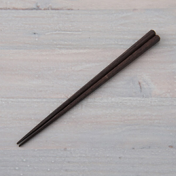 八角箸　ウエンジオイル仕上　23cm　※