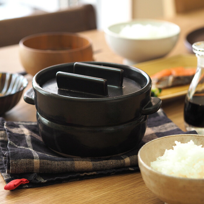 かもしか道具店 ごはんの鍋 一合炊き 黒