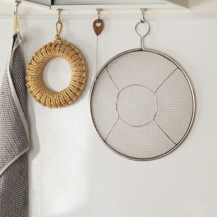 ＼ヒルナンデス！でご紹介／kanリング付盆ザル　24cm