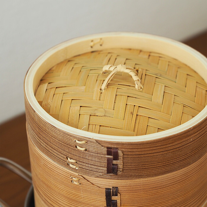 かごや　杉　中華せいろ　15cm　2段　ステンレス鍋付セット