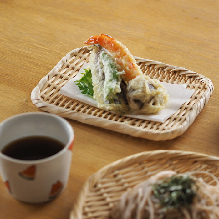 かごや 特選 角盆ざる 15×21cm