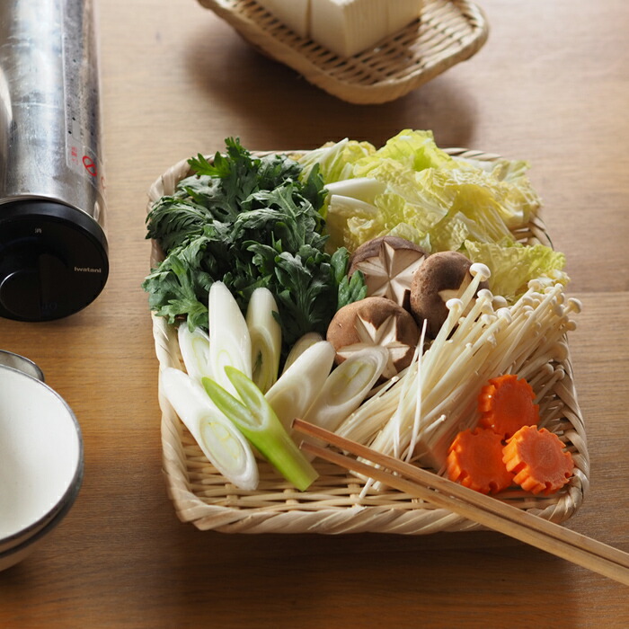 かごや 特選 角盆ざる 21×27cm