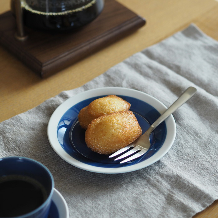 yumiko iihoshi porcelain × 木村硝子店 dishes 140 plate ink blue / ディシィーズ インクブルー