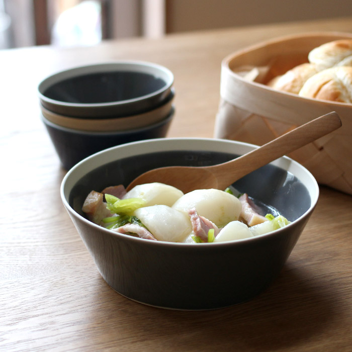 yumiko iihoshi porcelain × 木村硝子店 dishes bowl L fog gray / ディシィーズ フォググレー