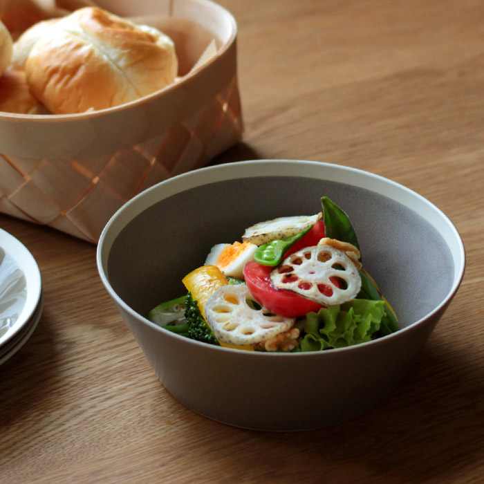 yumiko iihoshi porcelain × 木村硝子店 dishes bowl L moss gray matte / ディシィーズ モスグレー マット