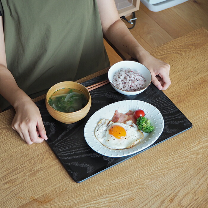 キントー　プレイスマット　360×280mm　ウィロー　ブラック　/　KINTO