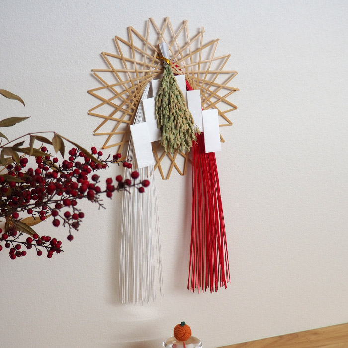 公長齋小菅　輪弧水引リースS　ナチュラル