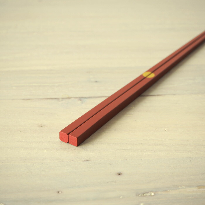 公長齋小菅　円窓箸　レッド