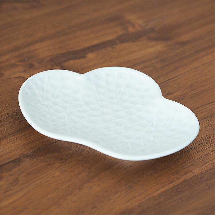 幸楽窯　錦　銀　松葉形　銘々皿【25WS】