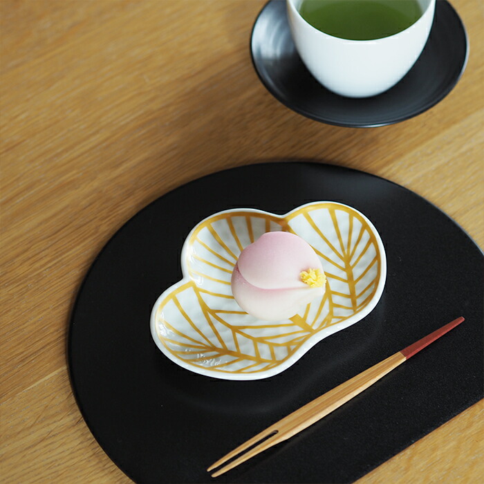 幸楽窯　錦　金　松葉形　銘々皿【25WS】