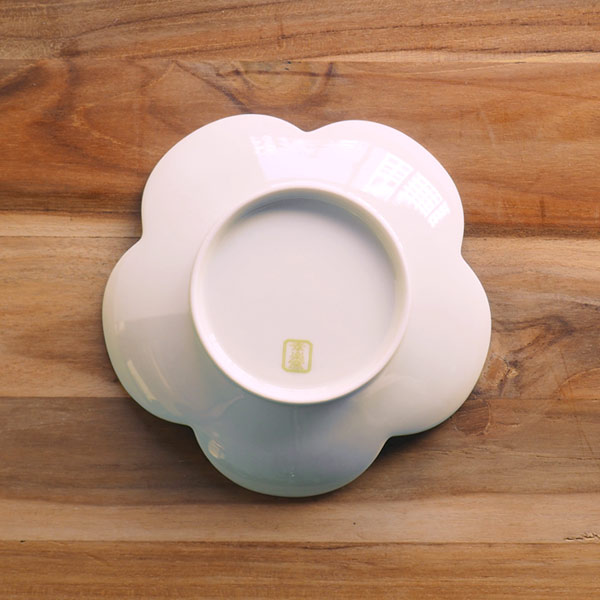 幸楽窯　錦　銀彩　捻り梅形　銘々皿【25WS】