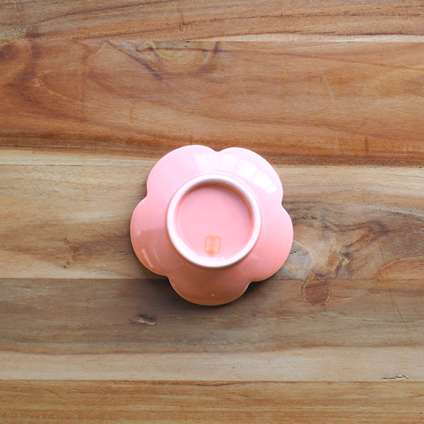 幸楽窯　錦　曙釉　銀彩　捻り梅形　小皿【25WS】