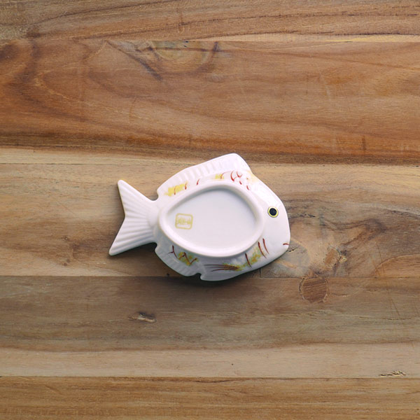 幸楽窯　錦　金叩　鯛形　小付【25WS】