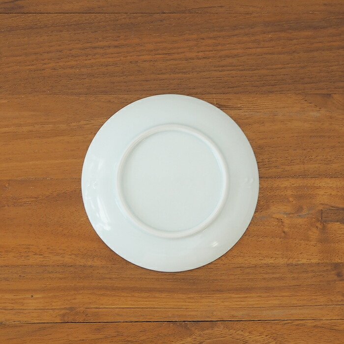 九谷青窯　高原真由美　白磁いっちん草花散らし　4.5寸皿