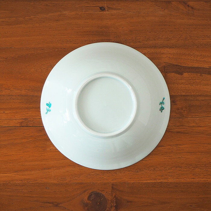 九谷青窯　横井佳乃　色絵鳳凰に花　6寸浅鉢