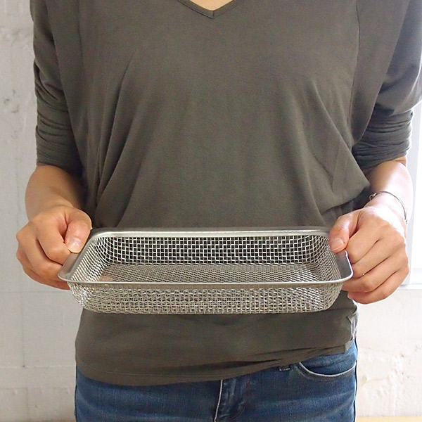 ラバーゼ　ステンレス角ざる　21cm　/　la　base