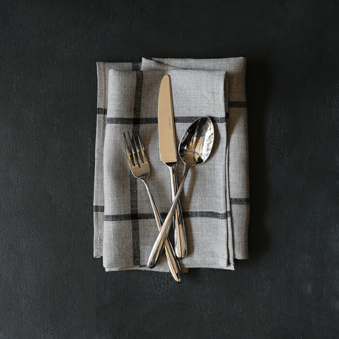 リーノ・エ・リーナ　キッチンクロス　ラティス　ノンウォッシュド　/　Lino　e　Lina　Lattice　※