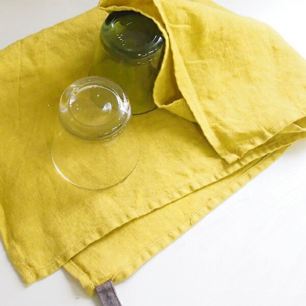 リーノ・エ・リーナ　キッチンクロス　マノン　ミモザ　/　Lino　e　Lina　Manon