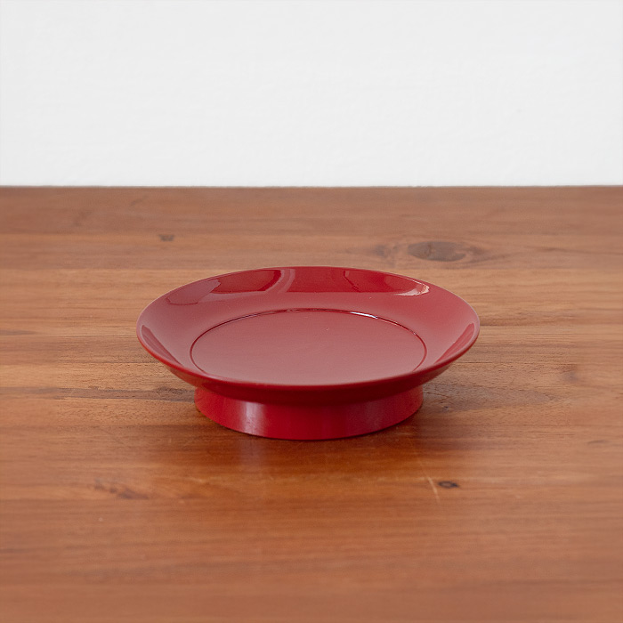 椿皿　4.5寸　赤【25WS】【ny】