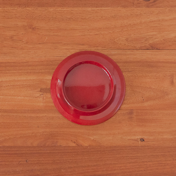 椿皿　4.5寸　赤【25WS】【ny】