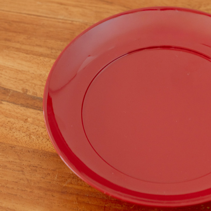 椿皿　4.5寸　赤【25WS】【ny】