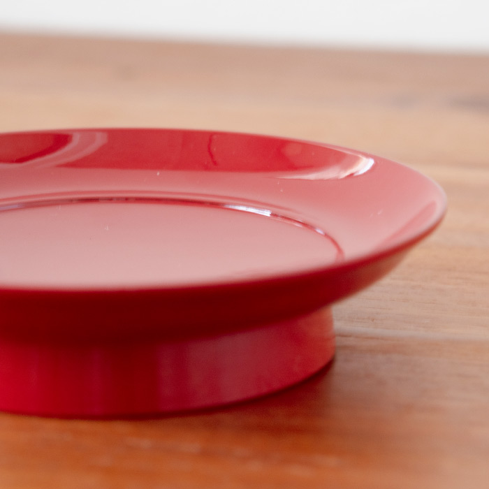 椿皿　4.5寸　赤【25WS】【ny】