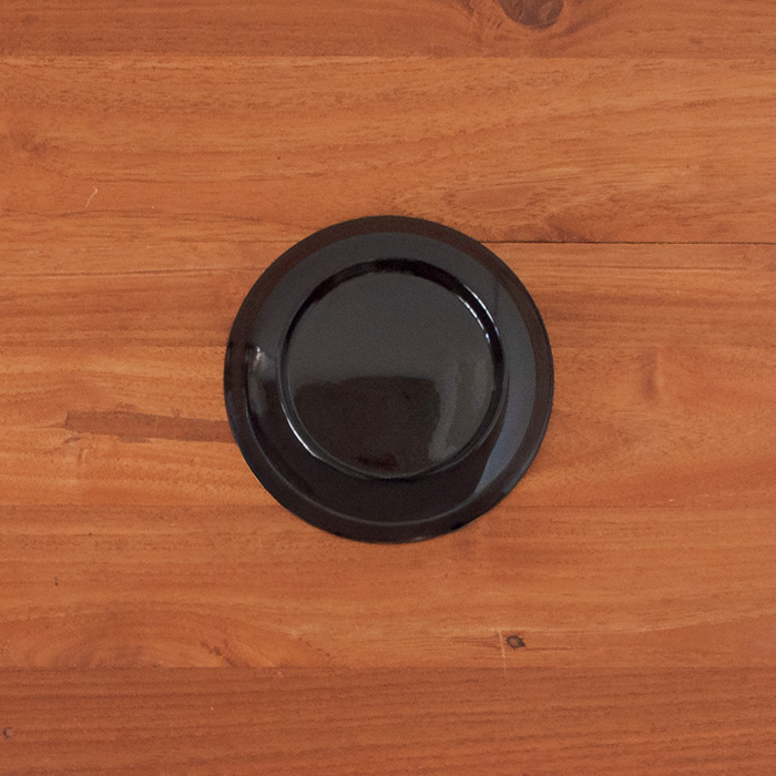 椿皿　4.5寸　黒【25WS】【ny】