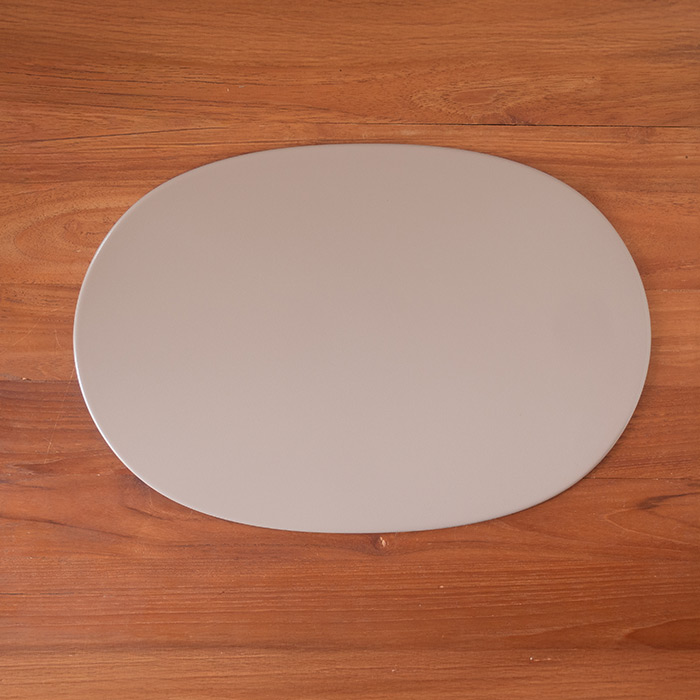 ■【プロキッチンオリジナル】【2枚セット】小判盆　両面　アイボリー×グレージュ　/　PROKITCHEN