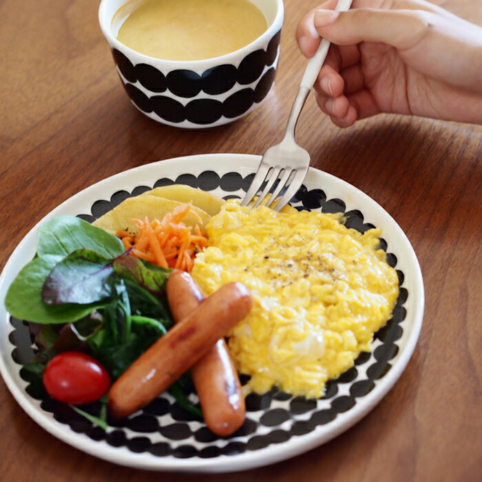 マリメッコ プレート 20cm シイルトラプータルハ ブラック / marimekko Siirtolapuutarha