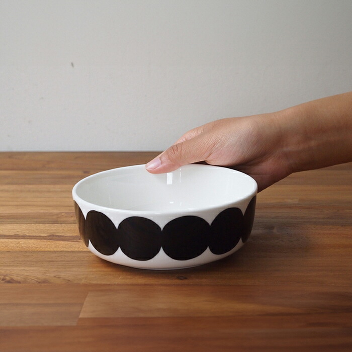 マリメッコ ボウル 400ml ラシィマット メガ ブラック / marimekko Rasymatto