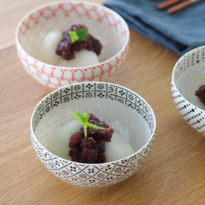 丸直製陶所 染付陶碗 花格子 茶 ※