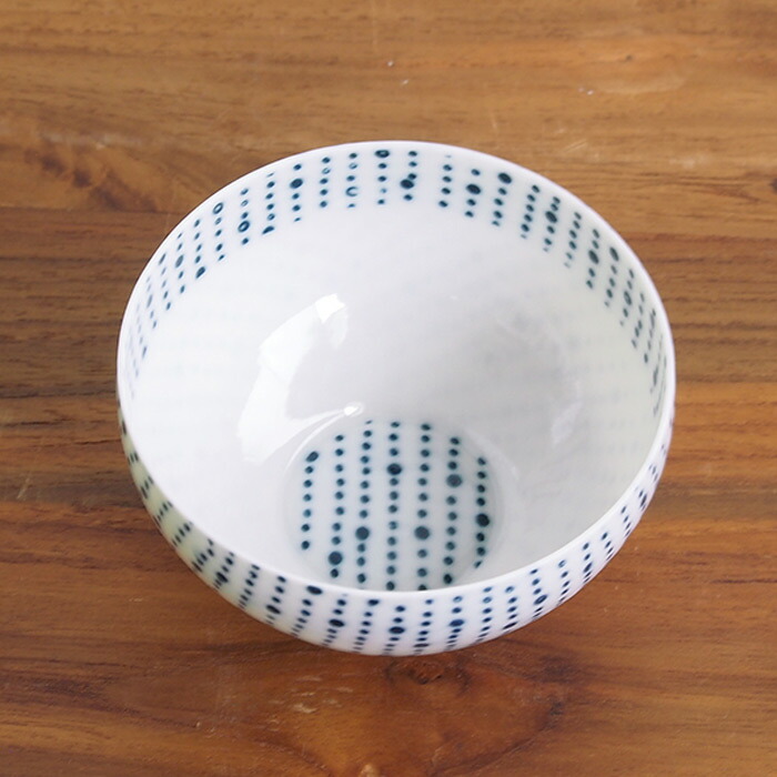 丸直製陶所　染付陶碗　五月雨　青　※